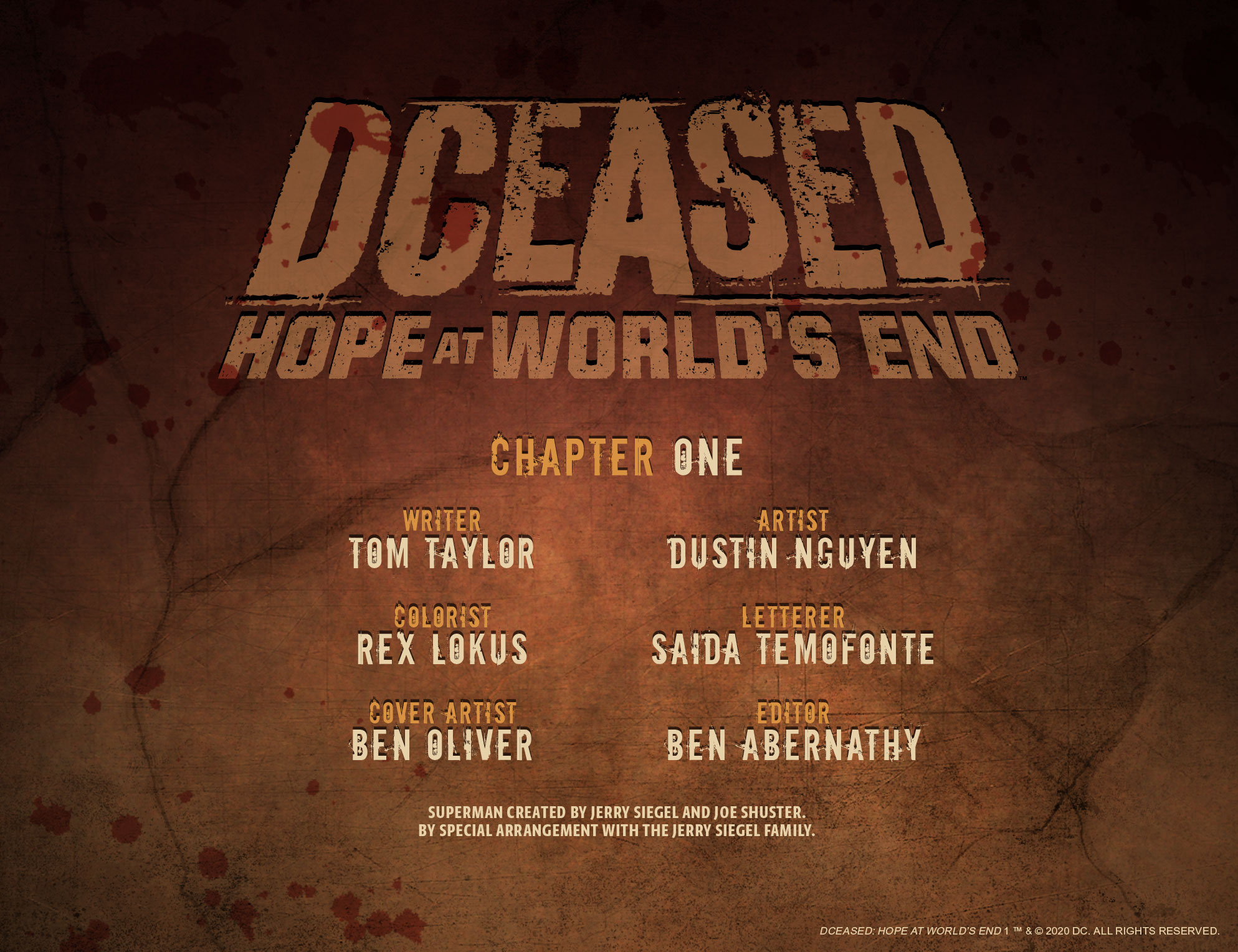 DCEASED HOPE AT WORLDS END CHAPTER ONE credits